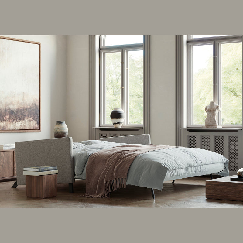 Innovation Living - Cubed 02 Sofa Bed with Arms in Full & Queen Size, Matt Black Steel Legs