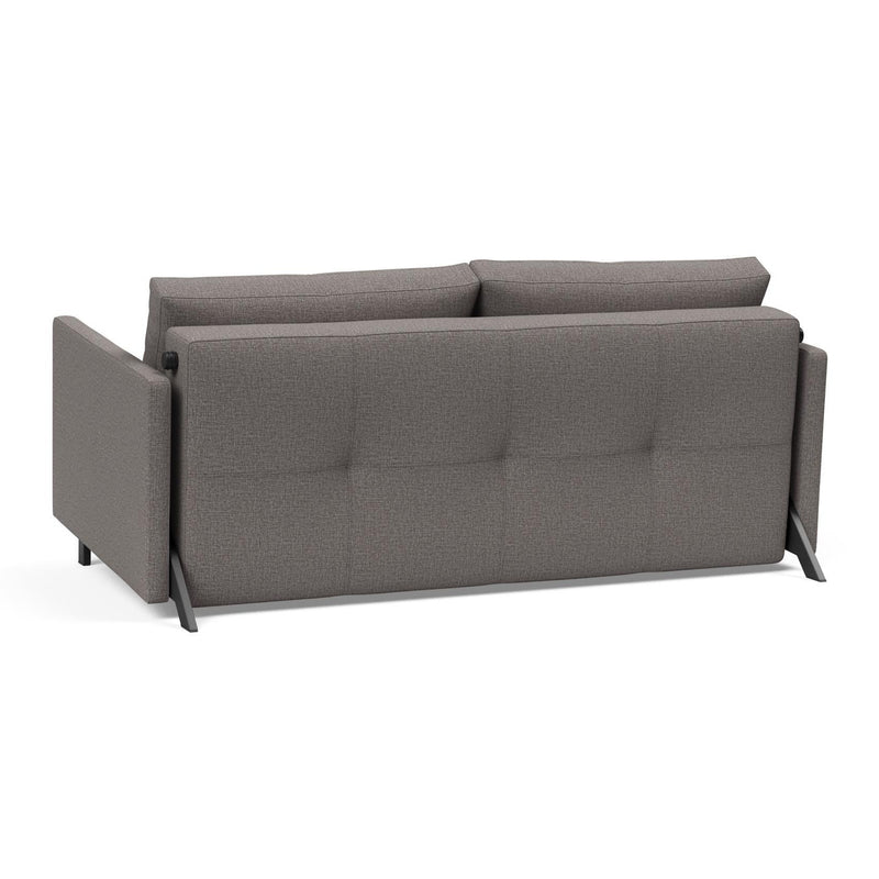 Innovation Living - Cubed 02 Sofa Bed with Arms in Full & Queen Size, Matt Black Steel Legs