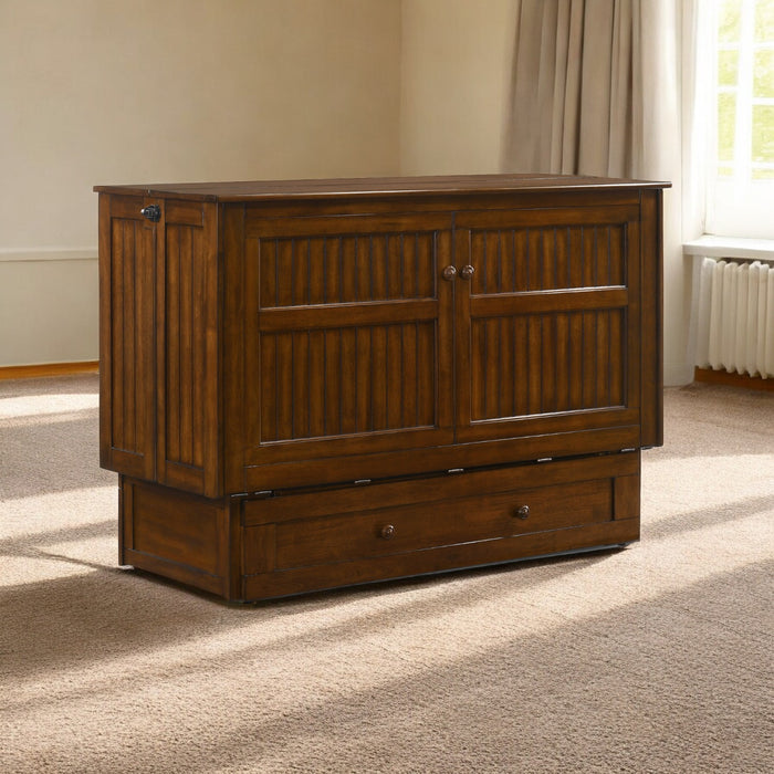 Night and Day Furniture - Daisy Queen Cabinet Murphy Chest Bed with Mattress