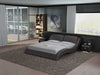 Dark Brown Leather Bed