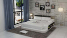 White Leather Bed