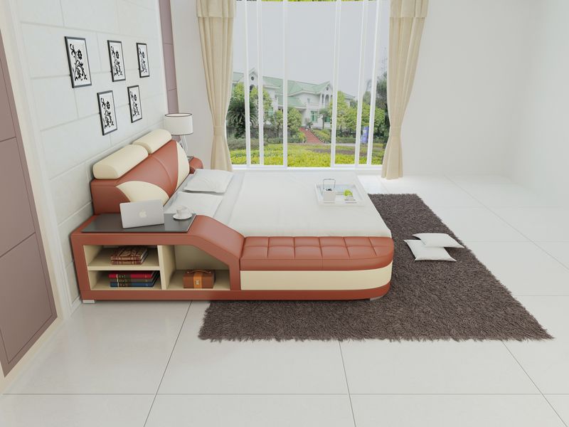 (Custom Order) Jubilee Furniture - Indira Leather Bed With Storage