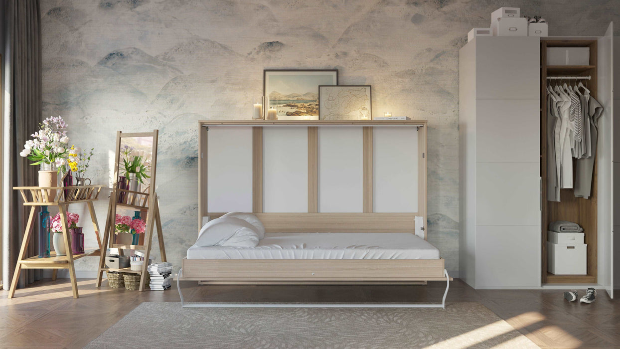 Maxima House - BRESCIA European Horizontal Twin  Wall Bed With Mattress