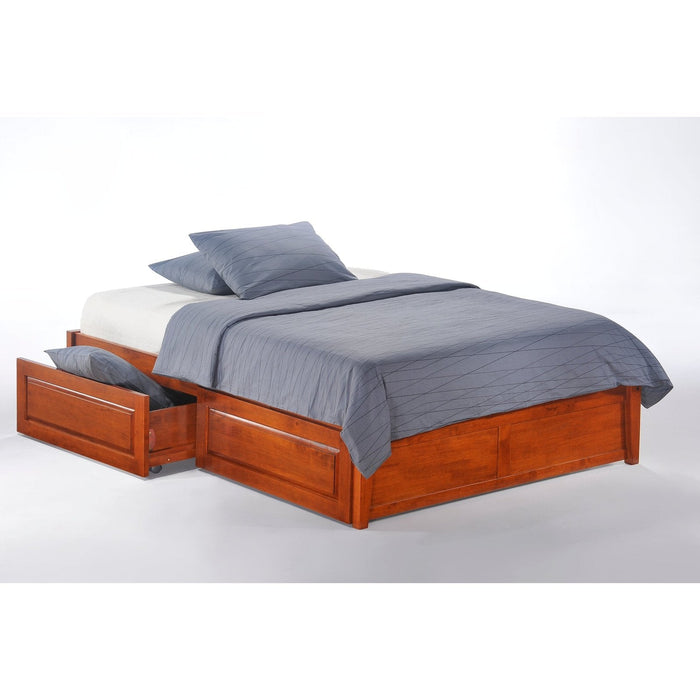 Night and Day Furniture - K-Series Basic Bed, All Sizes in Cherry, Chocolate, Natural, Oak, White