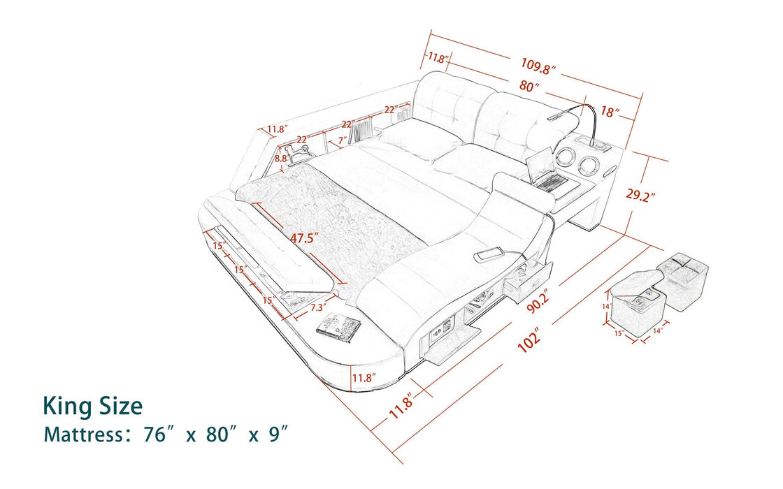 Jubilee Furniture - Hariana Tech Smart Ultimate Bed | All In One Bed