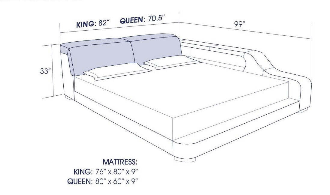 (Custom Order) Jubilee Furniture - Kreutzer Leather Bed With Storage