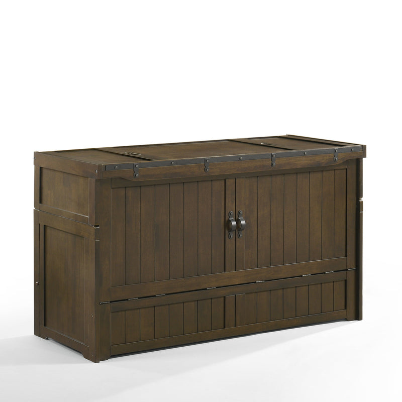 Night and Day - Murphy Cube 3 Cabinet Bed in Vintage White or Rustic Brown