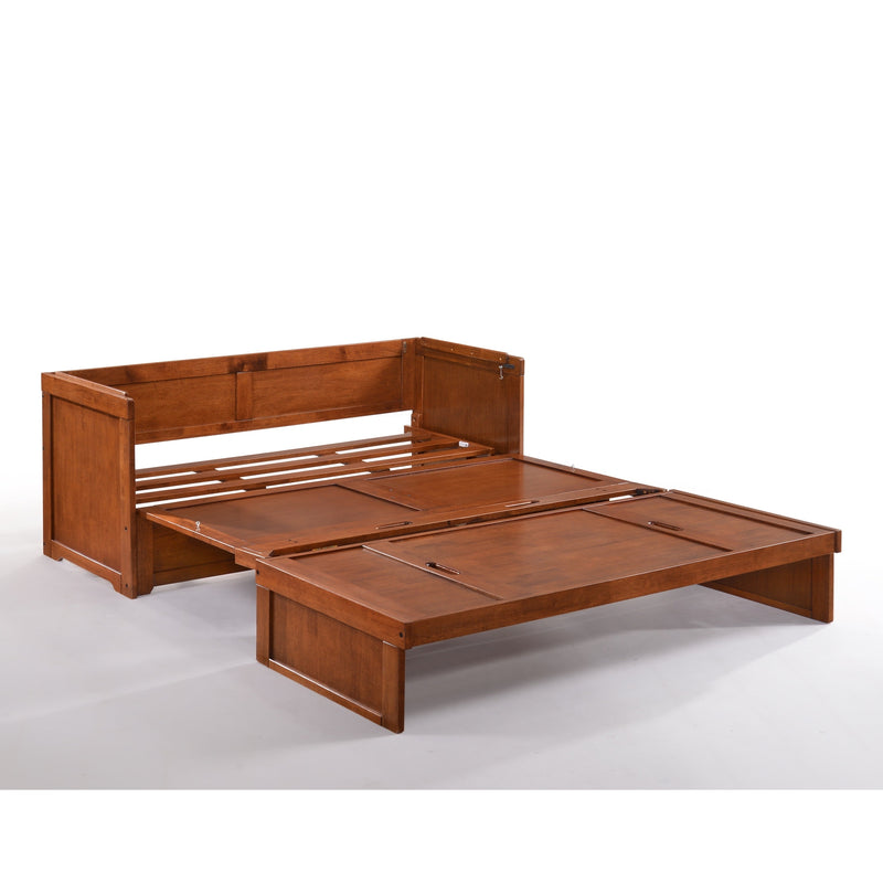 Night and Day Furniture - Cube 2 Queen Cabinet Murphy Bed in Cherry, White, Chocolate, & Stonewash