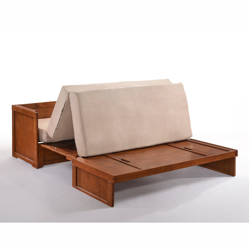 Night and Day Furniture - Cube 2 Queen Cabinet Murphy Bed in Cherry, White, Chocolate, & Stonewash