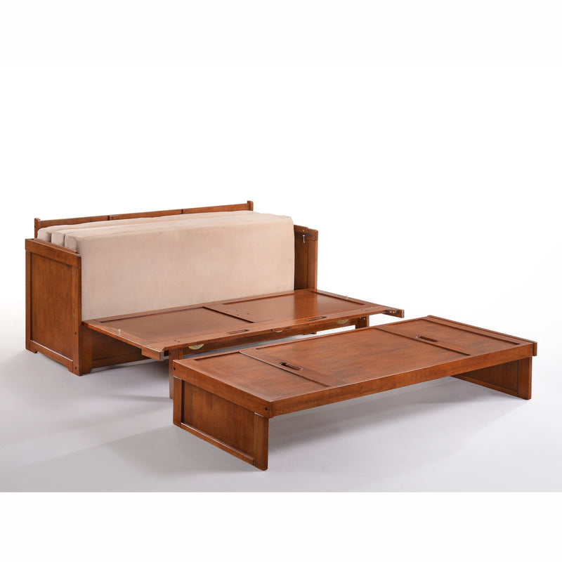 Night and Day Furniture - Cube 2 Queen Cabinet Murphy Bed in Cherry, White, Chocolate, & Stonewash