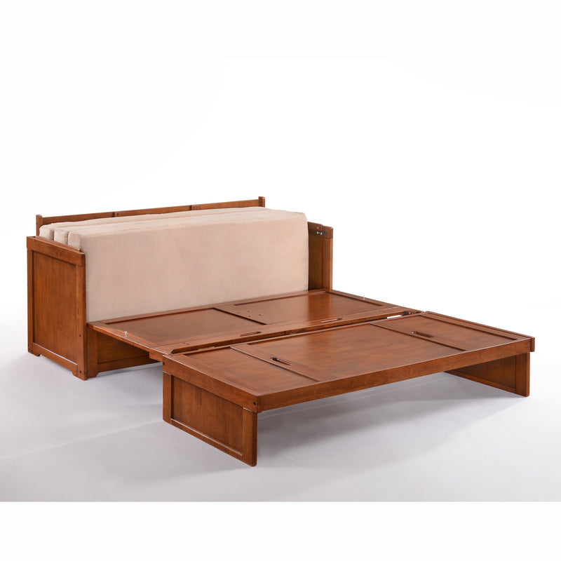 Night and Day Furniture - Cube 2 Queen Cabinet Murphy Bed in Cherry, White, Chocolate, & Stonewash