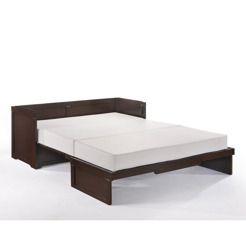 Night and Day Furniture - Cube 2 Queen Cabinet Murphy Bed in Cherry, White, Chocolate, & Stonewash