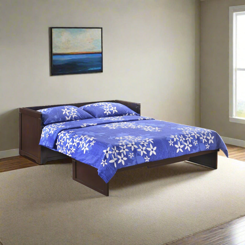 Night and Day Furniture - Cube 2 Queen Cabinet Murphy Bed in Cherry, White, Chocolate, & Stonewash
