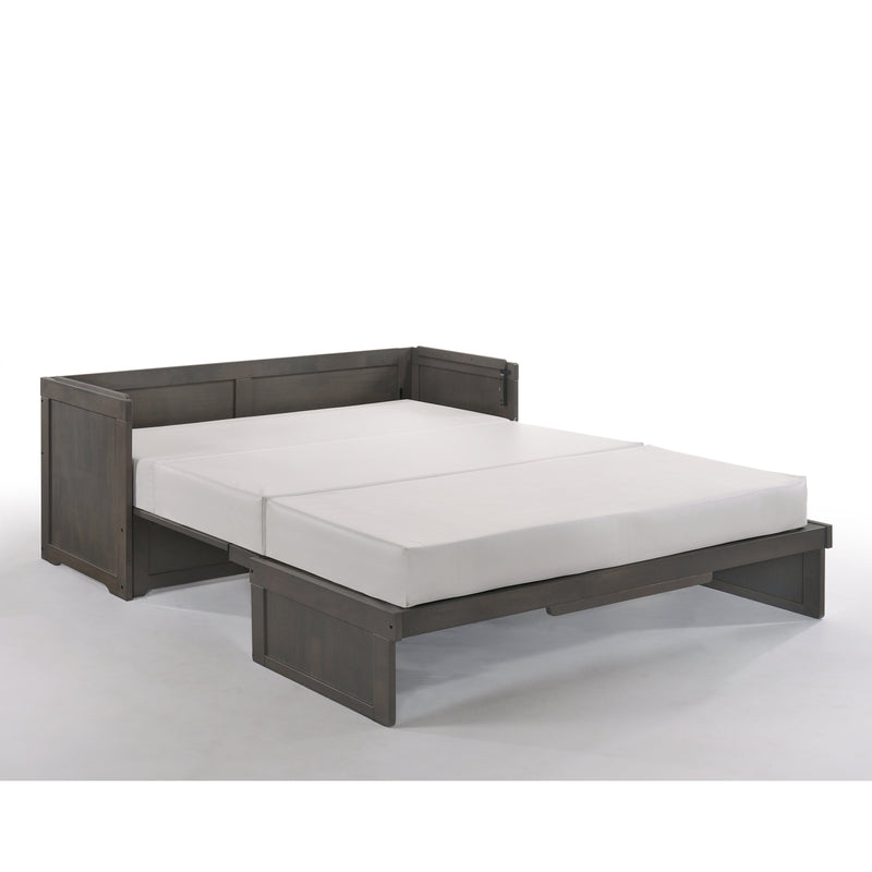 Night and Day Furniture - Cube 2 Queen Cabinet Murphy Bed in Cherry, White, Chocolate, & Stonewash