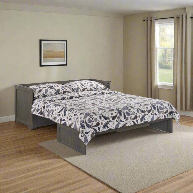 Night and Day Furniture - Cube 2 Queen Cabinet Murphy Bed in Cherry, White, Chocolate, & Stonewash