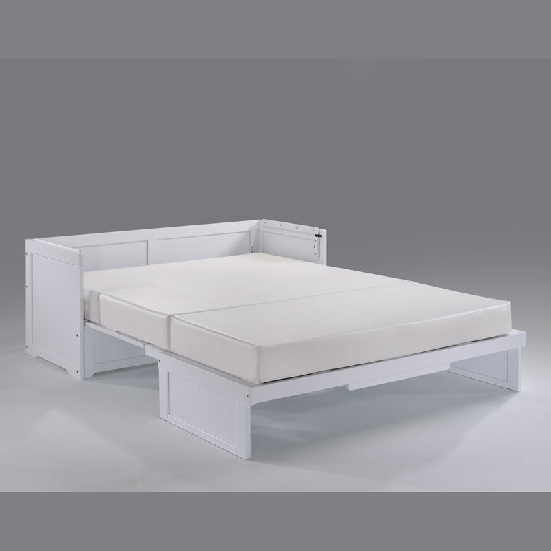 Night and Day Furniture - Cube 2 Queen Cabinet Murphy Bed in Cherry, White, Chocolate, & Stonewash