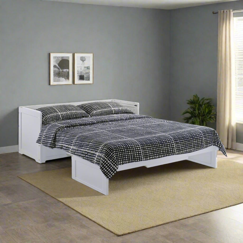 Night and Day Furniture - Cube 2 Queen Cabinet Murphy Bed in Cherry, White, Chocolate, & Stonewash