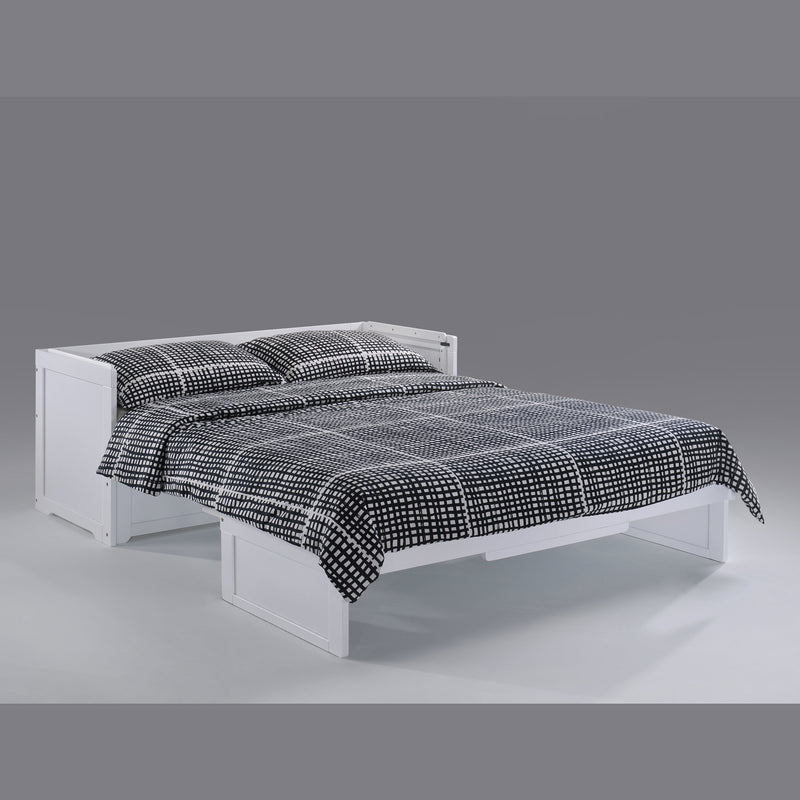 Night and Day Furniture - Cube 2 Queen Cabinet Murphy Bed in Cherry, White, Chocolate, & Stonewash