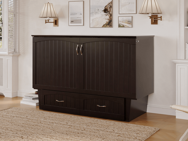 AFI - Nantucket Queen/Full/Twin Murphy Bed Chest with Storage and Charging Station