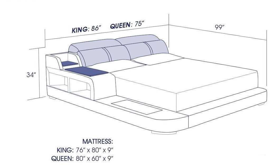 (Custom Order) Jubilee Furniture - Nasir Leather Bed