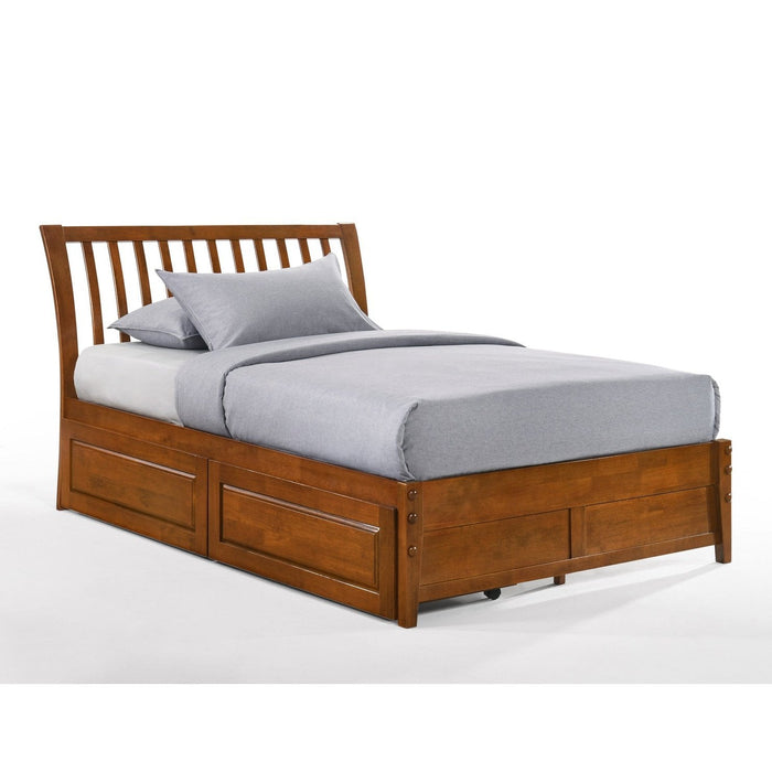 Night and Day Furniture - K-Series Nutmeg Bed, All Sizes in Cherry, Chocolate, Natural, Stonewash, and White