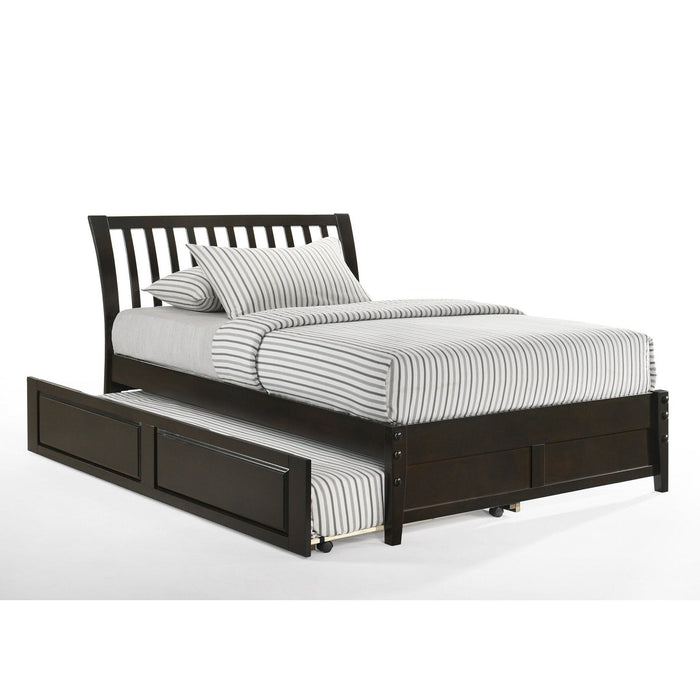 Night and Day Furniture - K-Series Nutmeg Bed, All Sizes in Cherry, Chocolate, Natural, Stonewash, and White