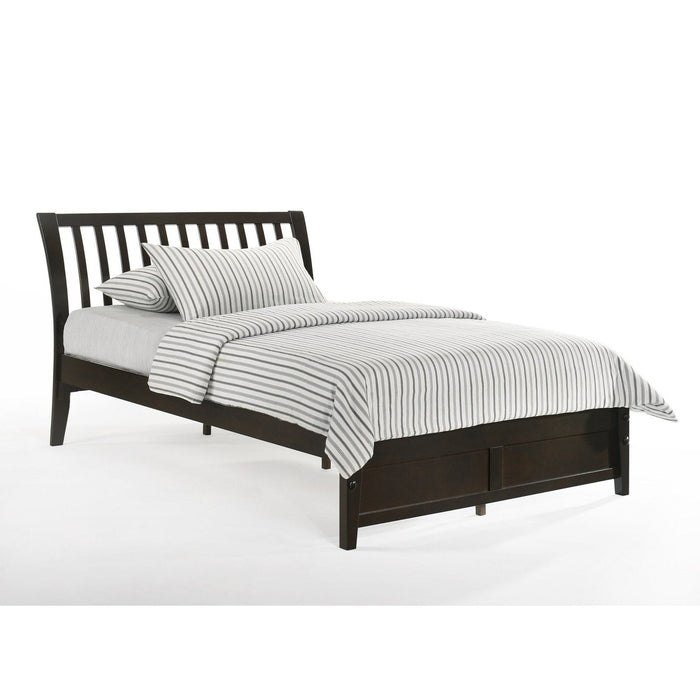 Night and Day Furniture - K-Series Nutmeg Bed, All Sizes in Cherry, Chocolate, Natural, Stonewash, and White