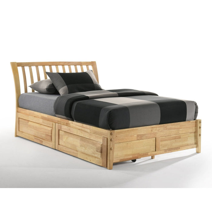 Night and Day Furniture - K-Series Nutmeg Bed, All Sizes in Cherry, Chocolate, Natural, Stonewash, and White