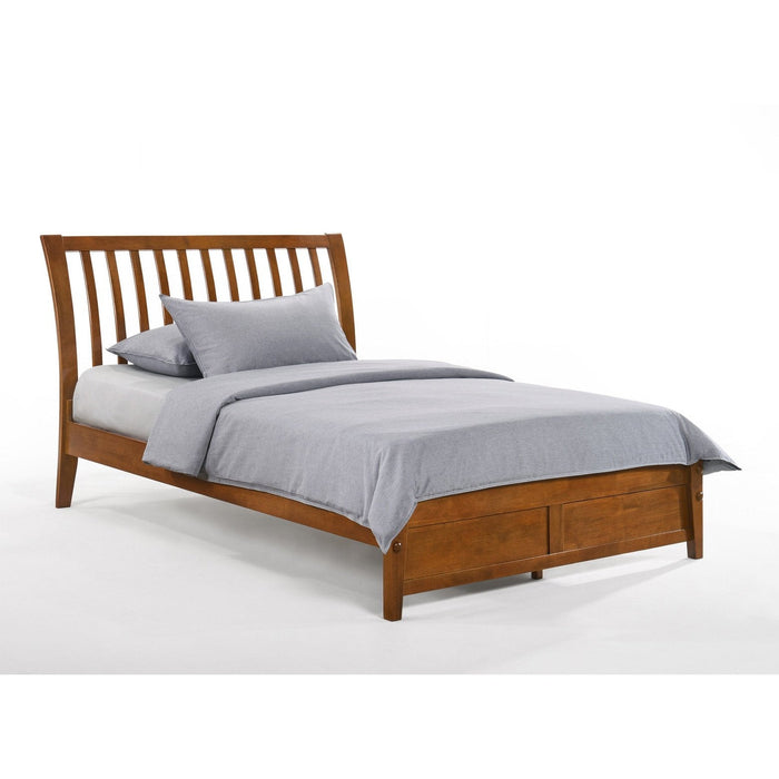 Night and Day Furniture - K-Series Nutmeg Bed, All Sizes in Cherry, Chocolate, Natural, Stonewash, and White