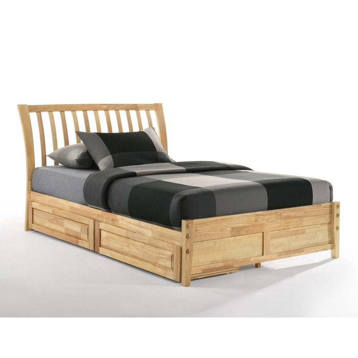 Night and Day Furniture - K-Series Nutmeg Bed, All Sizes in Cherry, Chocolate, Natural, Stonewash, and White