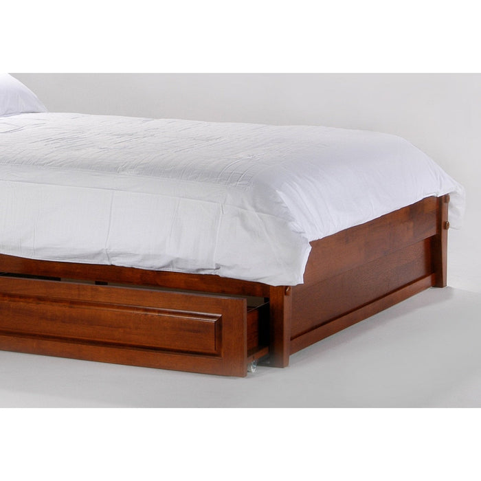 Night and Day Furniture - P-Series Basic Bed, All Sizes in Cherry, Chocolate, Natural, Oak, & White