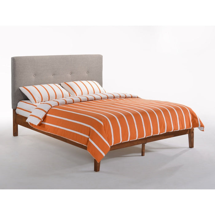 Night and Day Furniture - Dual System Paprika Bed with Headboard, All Sizes in Cherry, Chocolate, Natural, Stonewash, & White