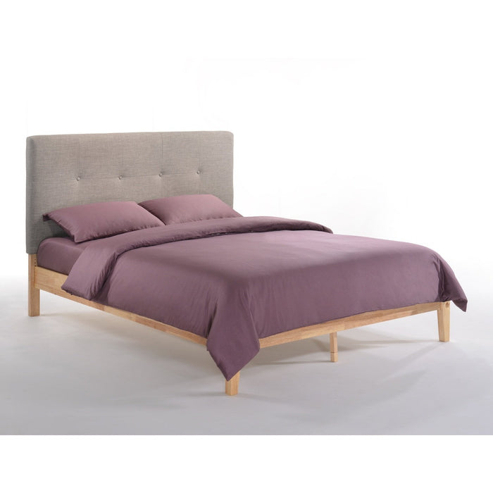 Night and Day Furniture - Dual System Paprika Bed with Headboard, All Sizes in Cherry, Chocolate, Natural, Stonewash, & White