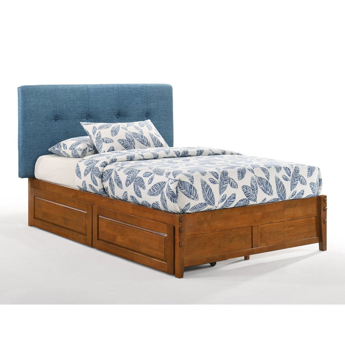 Night and Day Furniture - Dual System Paprika Bed with Headboard, All Sizes in Cherry, Chocolate, Natural, Stonewash, & White