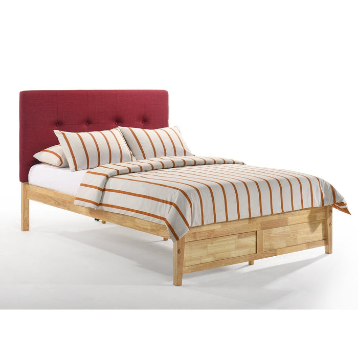 Night and Day Furniture - Dual System Paprika Bed with Headboard, All Sizes in Cherry, Chocolate, Natural, Stonewash, & White