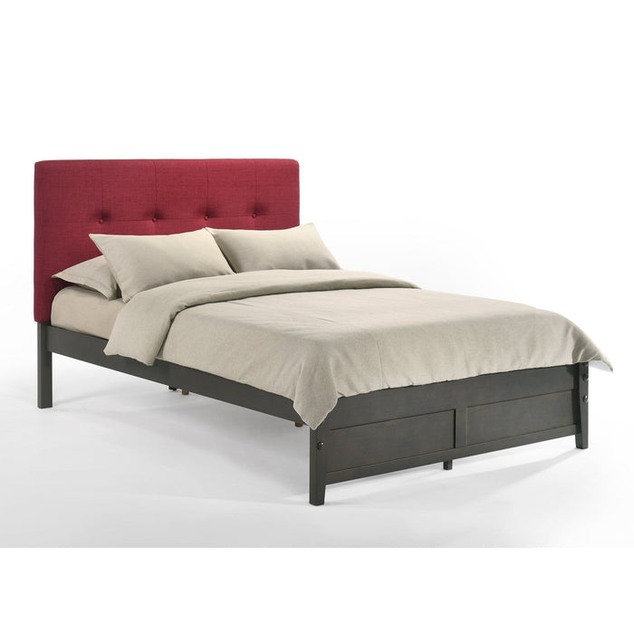 Night and Day Furniture - Dual System Paprika Bed with Headboard, All Sizes in Cherry, Chocolate, Natural, Stonewash, & White