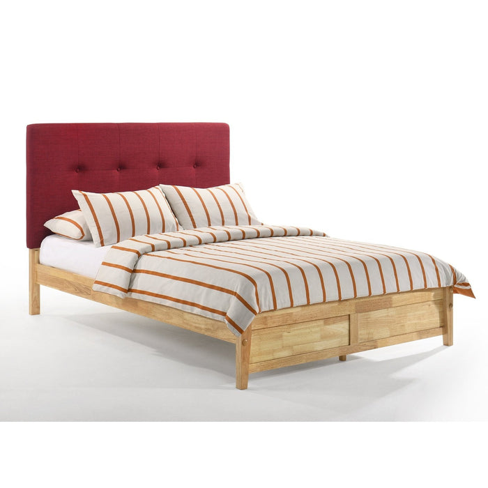 Night and Day Furniture - Dual System Paprika Bed with Headboard, All Sizes in Cherry, Chocolate, Natural, Stonewash, & White