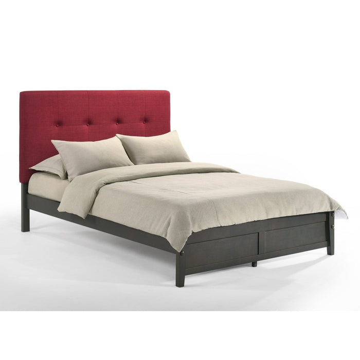 Night and Day Furniture - Dual System Paprika Bed with Headboard, All Sizes in Cherry, Chocolate, Natural, Stonewash, & White