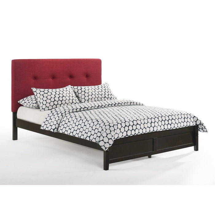 Night and Day Furniture - Dual System Paprika Bed with Headboard, All Sizes in Cherry, Chocolate, Natural, Stonewash, & White