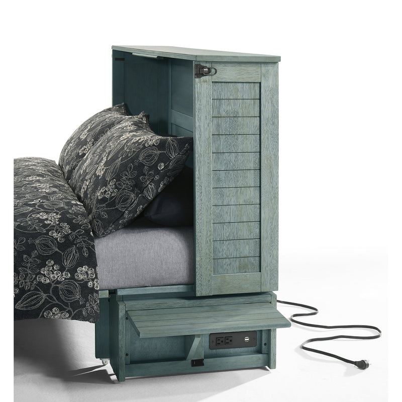 Night and Day Furniture - Poppy Queen Cabinet Murphy Chest Bed with Mattress