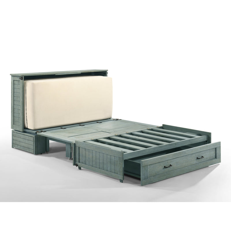 Night and Day Furniture - Poppy Queen Cabinet Murphy Chest Bed with Mattress