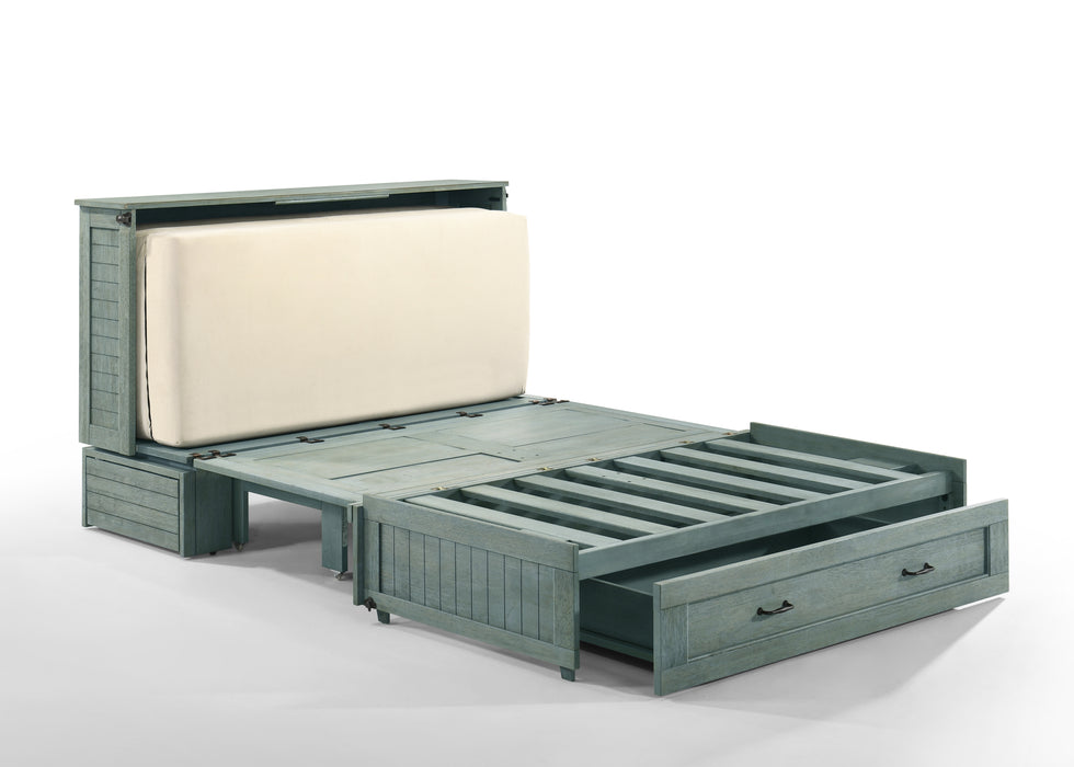 Night and Day Furniture - Poppy Queen Cabinet Murphy Chest Bed with Mattress