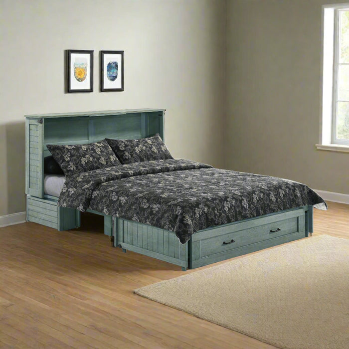 Night and Day Furniture - Poppy Queen Cabinet Murphy Chest Bed with Mattress