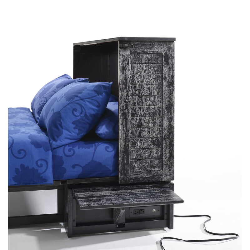 Night and Day Furniture - Poppy Queen Cabinet Murphy Chest Bed with Mattress