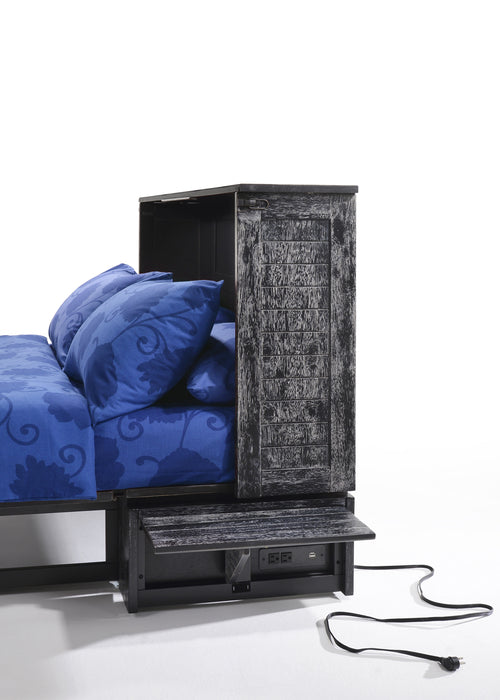 Night and Day Furniture - Poppy Queen Cabinet Murphy Chest Bed with Mattress