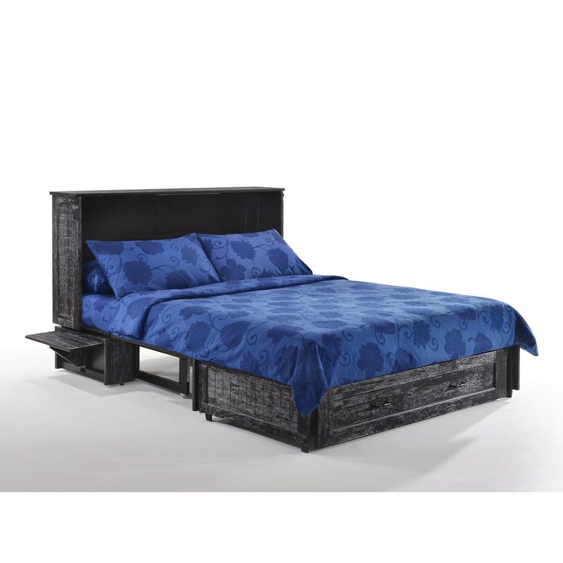 Night and Day Furniture - Poppy Queen Cabinet Murphy Chest Bed with Mattress