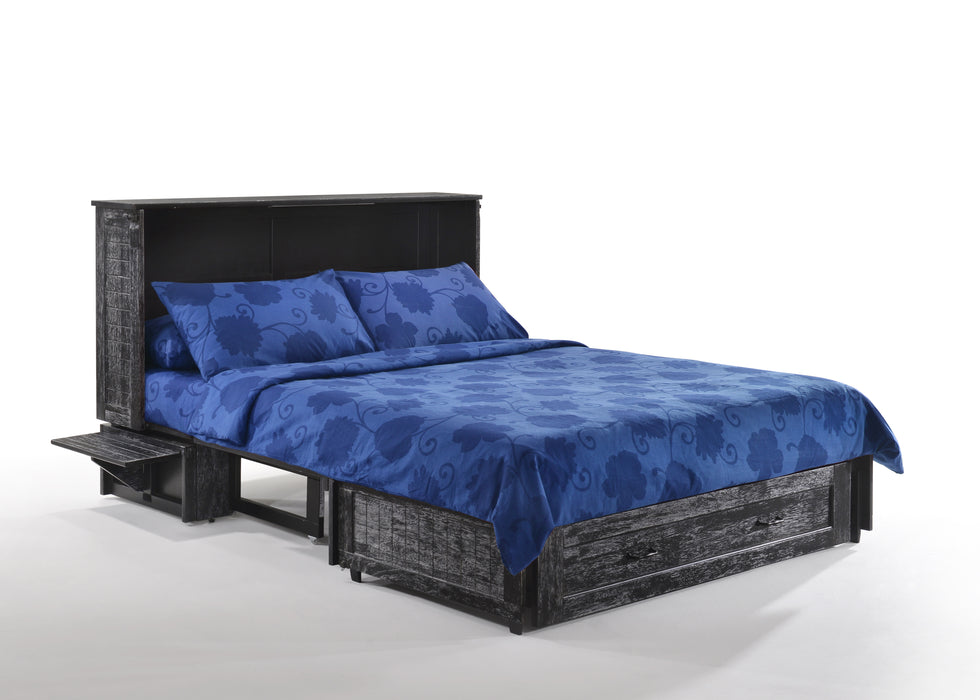 Night and Day Furniture - Poppy Queen Cabinet Murphy Chest Bed with Mattress