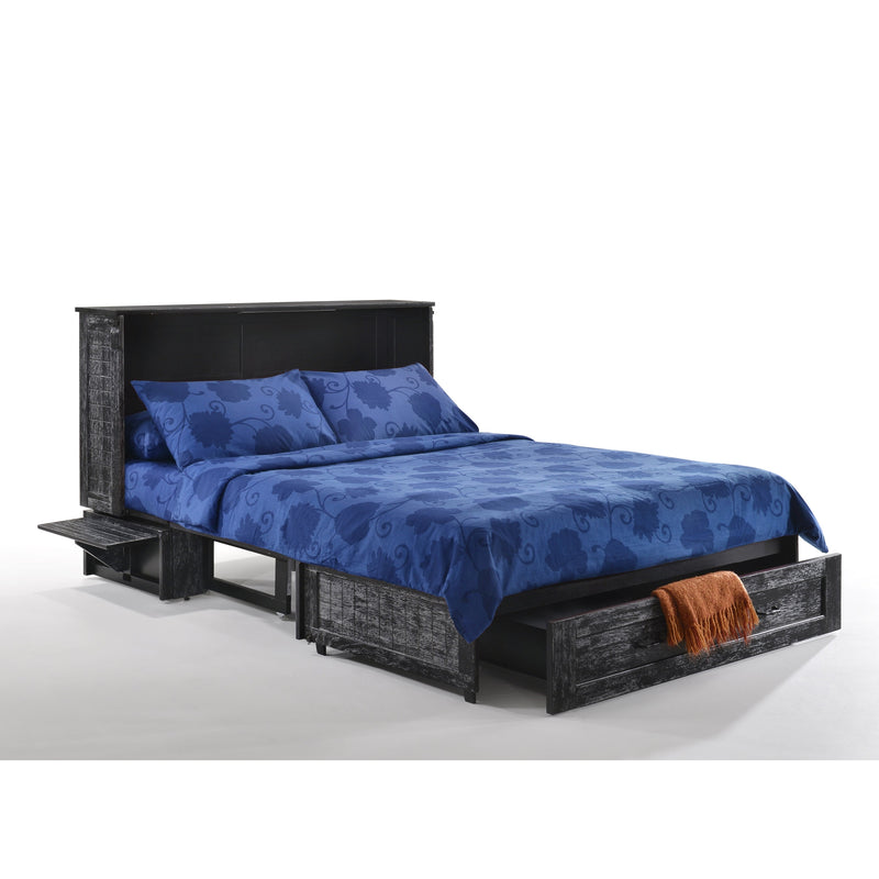 Night and Day Furniture - Poppy Queen Cabinet Murphy Chest Bed with Mattress