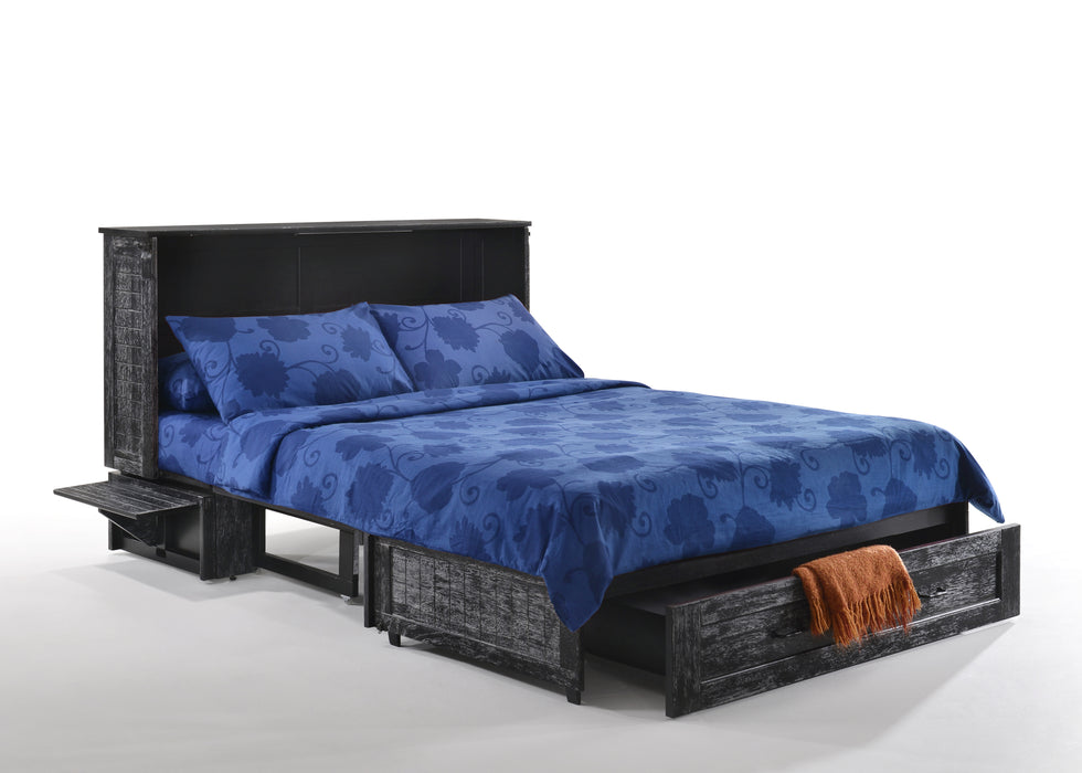 Night and Day Furniture - Poppy Queen Cabinet Murphy Chest Bed with Mattress