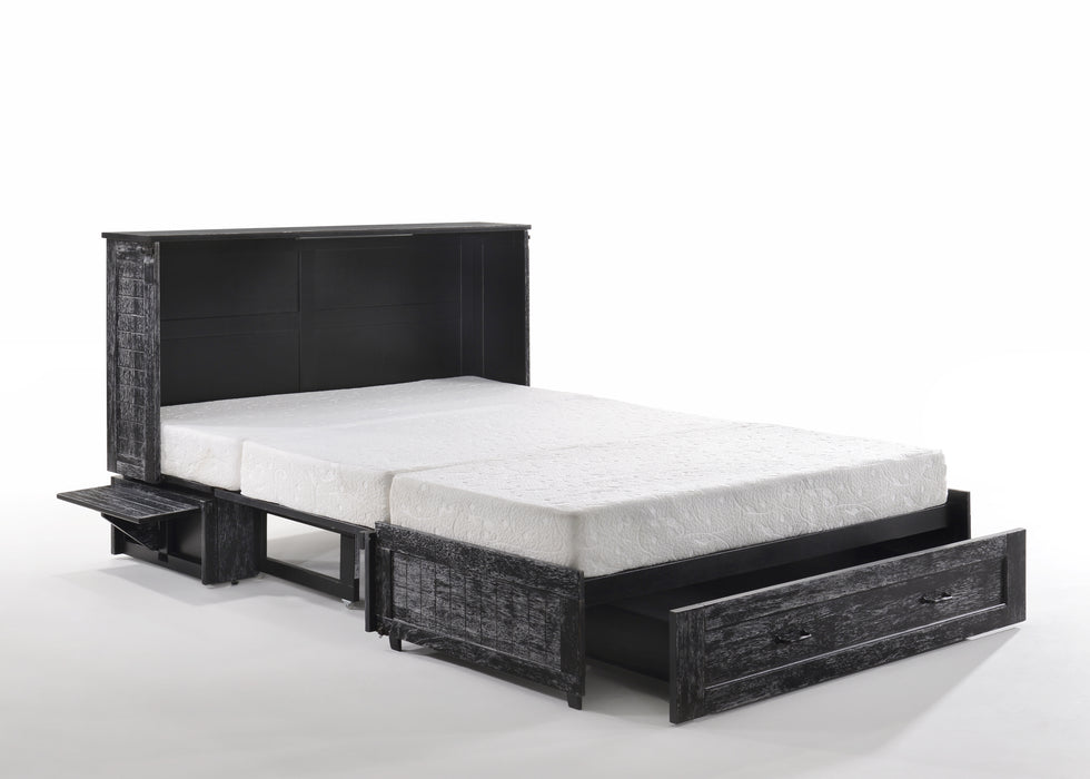 Night and Day Furniture - Poppy Queen Cabinet Murphy Chest Bed with Mattress